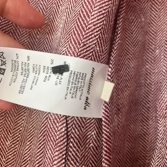 Massimo Alba single breasted linen silk red  Pink Trench Coat - Picture 4 of 6
